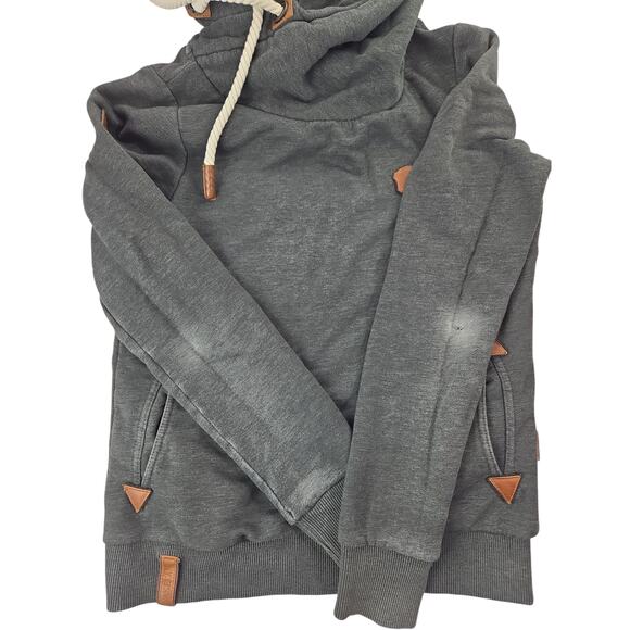 Naketano | Grey Cowl Neck Hoodie | Size Medium - Picture 5 of 6